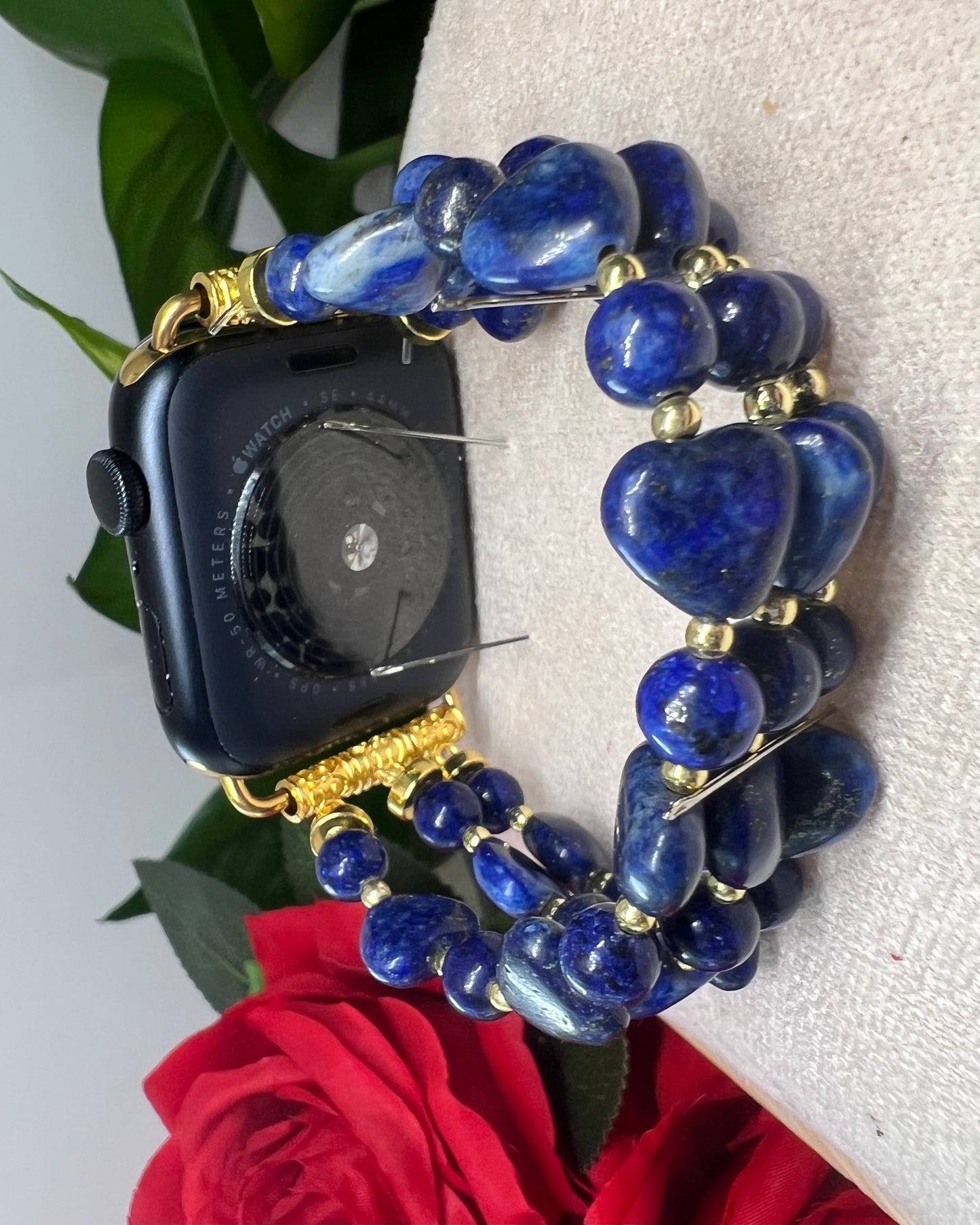 Perspicacité - bracelet Apple Watch en lapis lazuli 10mm