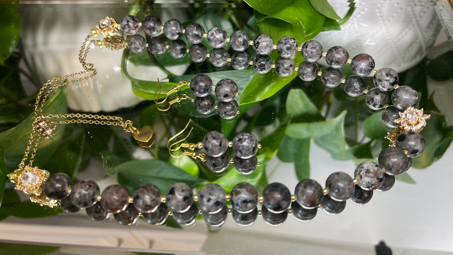 Expression - collier en yooperlite 12mm