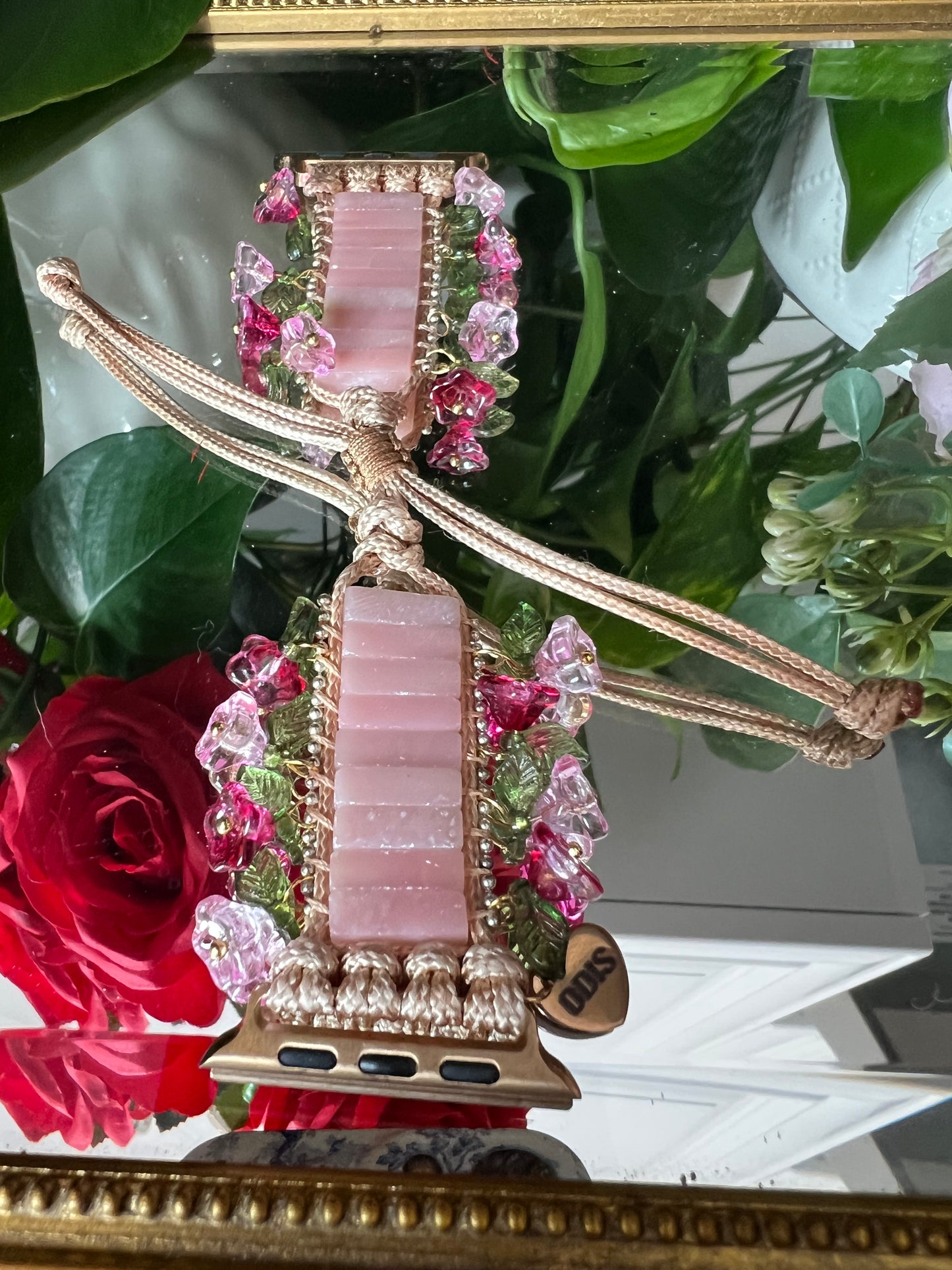 Tendresse - bracelet Apple Watch en opale rose