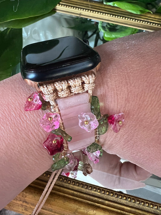 Tendresse - bracelet Apple Watch en opale rose