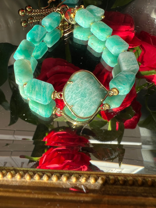 Authenticité  - bracelet en amazonite 10mm