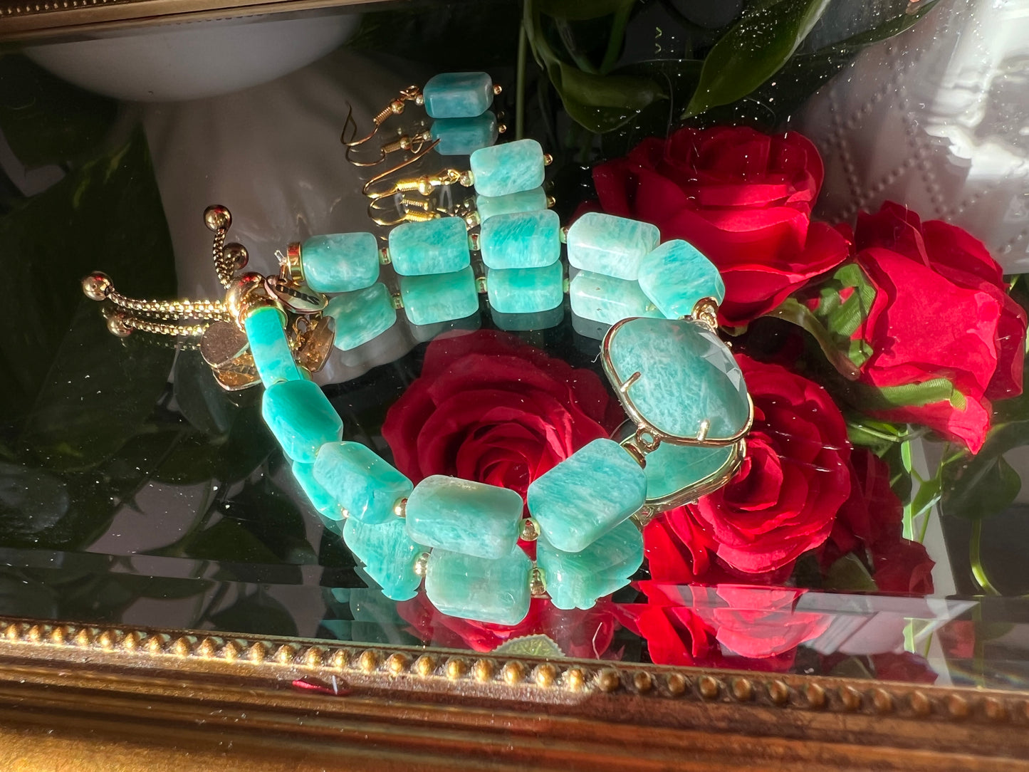 Authenticité - bracelet en amazonite 10mm