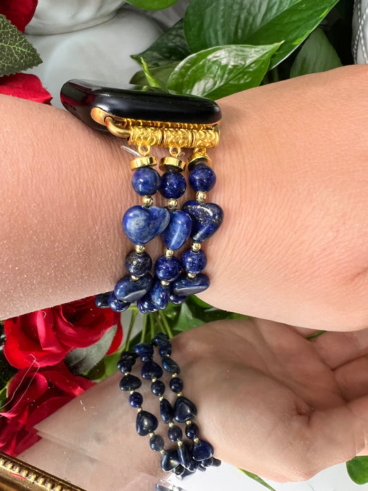 Perspicacité - bracelet Apple Watch en lapis lazuli 10mm