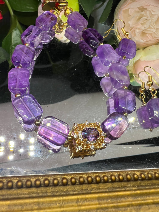 Sérénité - bracelet en améthyste 10mm