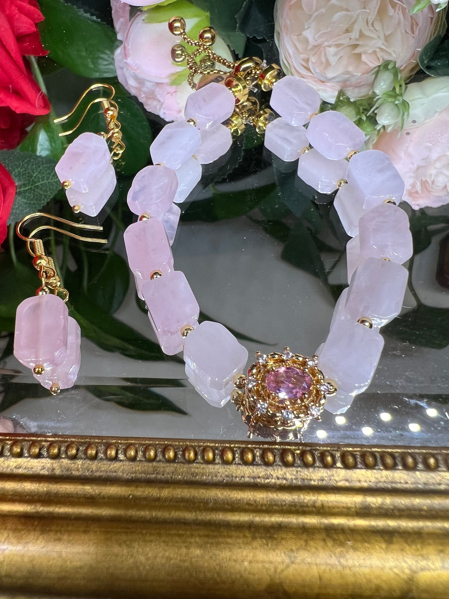 Affection - bracelet en quartz rose 10mm