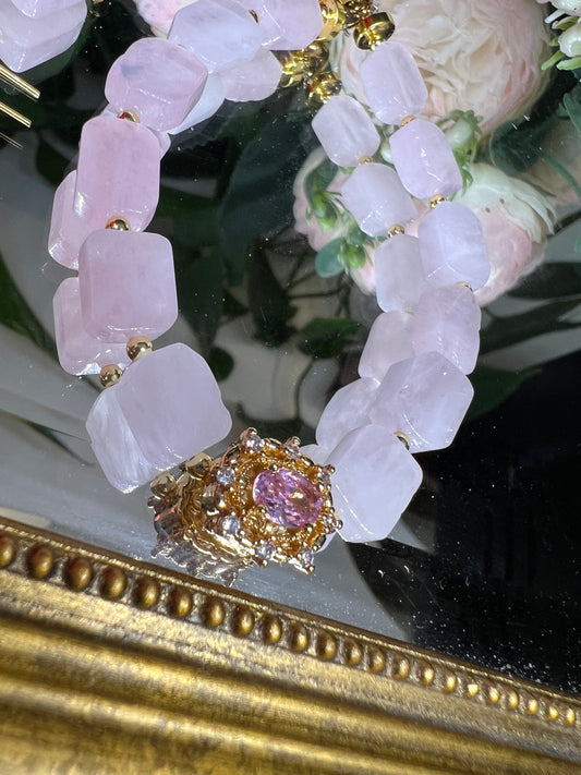 Affection - bracelet en quartz rose 10mm