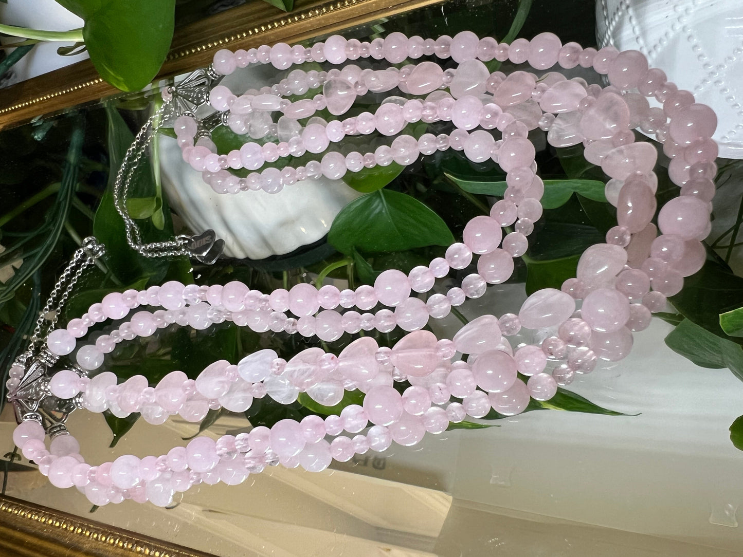 Délicatesse - bijoux en quartz rose 10mm