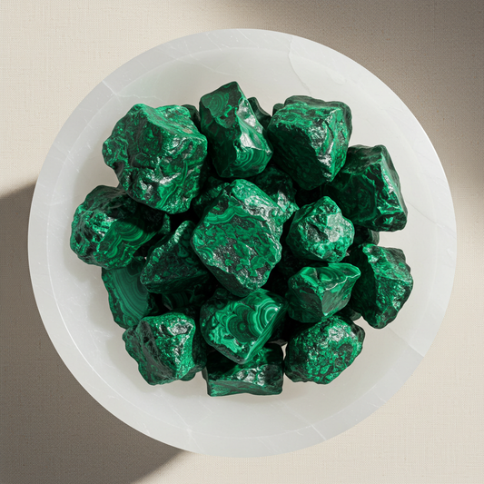 Soyez prudent avec la malachite: elle contient du cuivre
