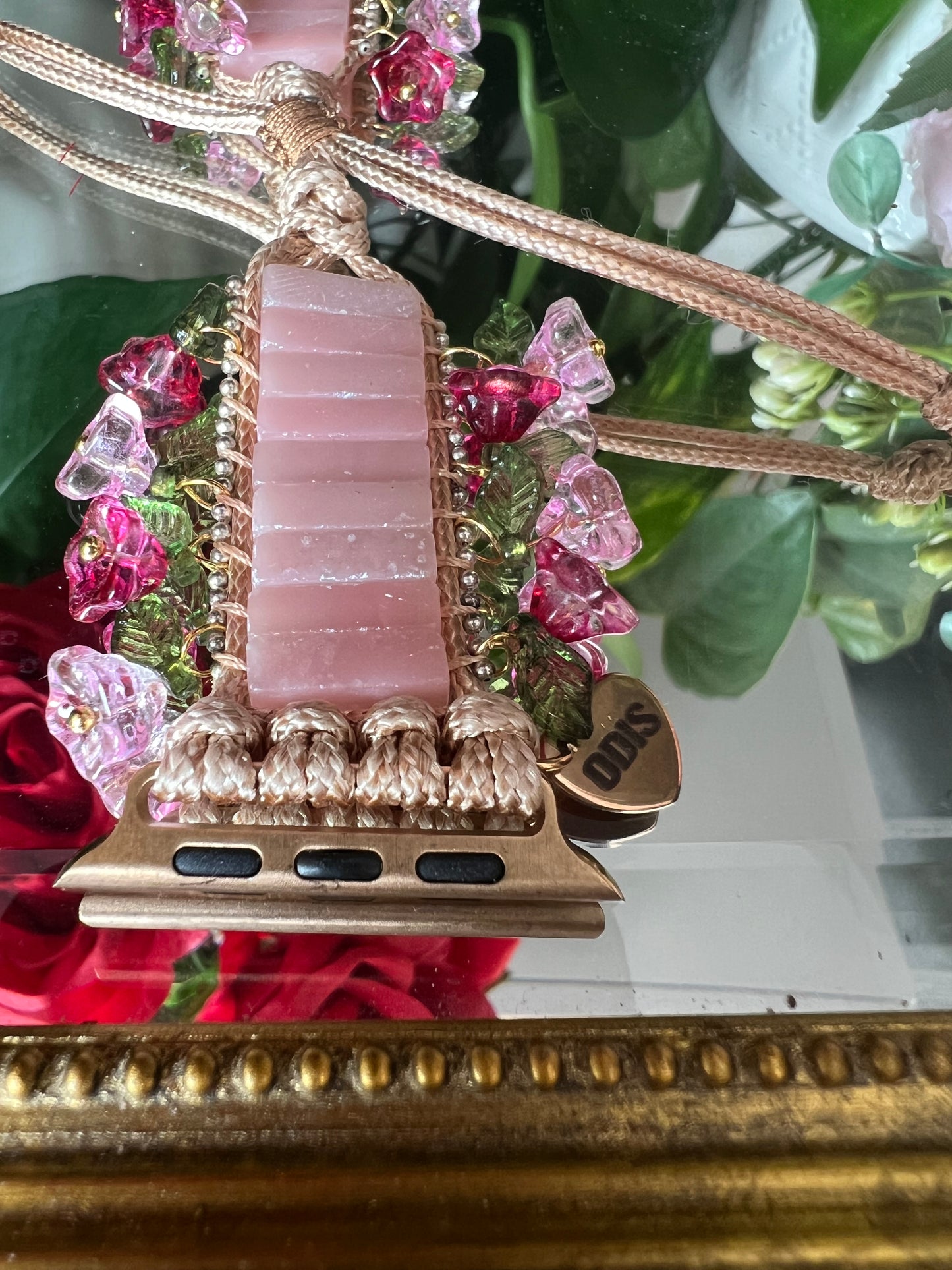 Tendresse - bracelet Apple Watch en opale rose