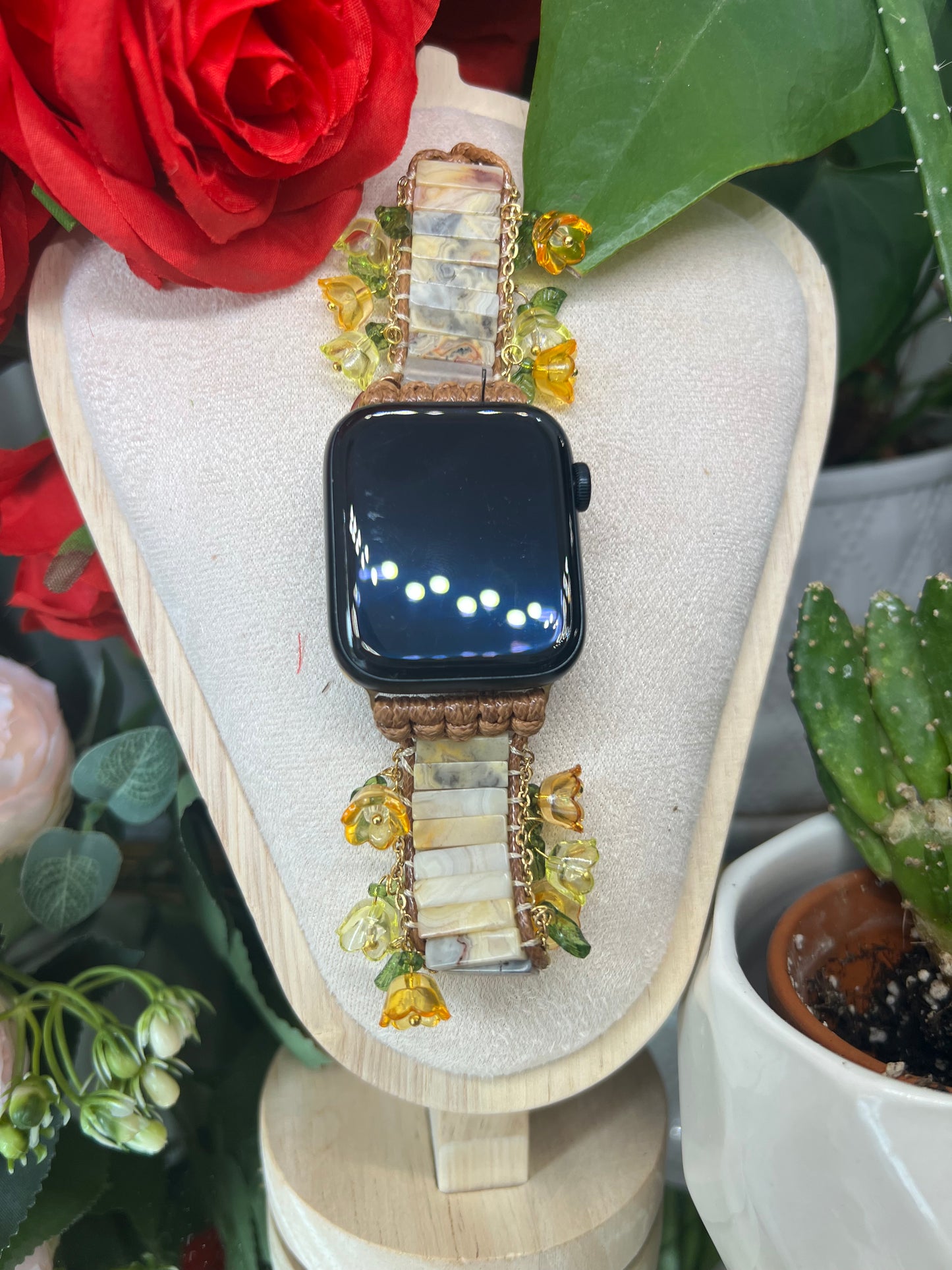 Équilibre  - bracelet Apple Watch en agate