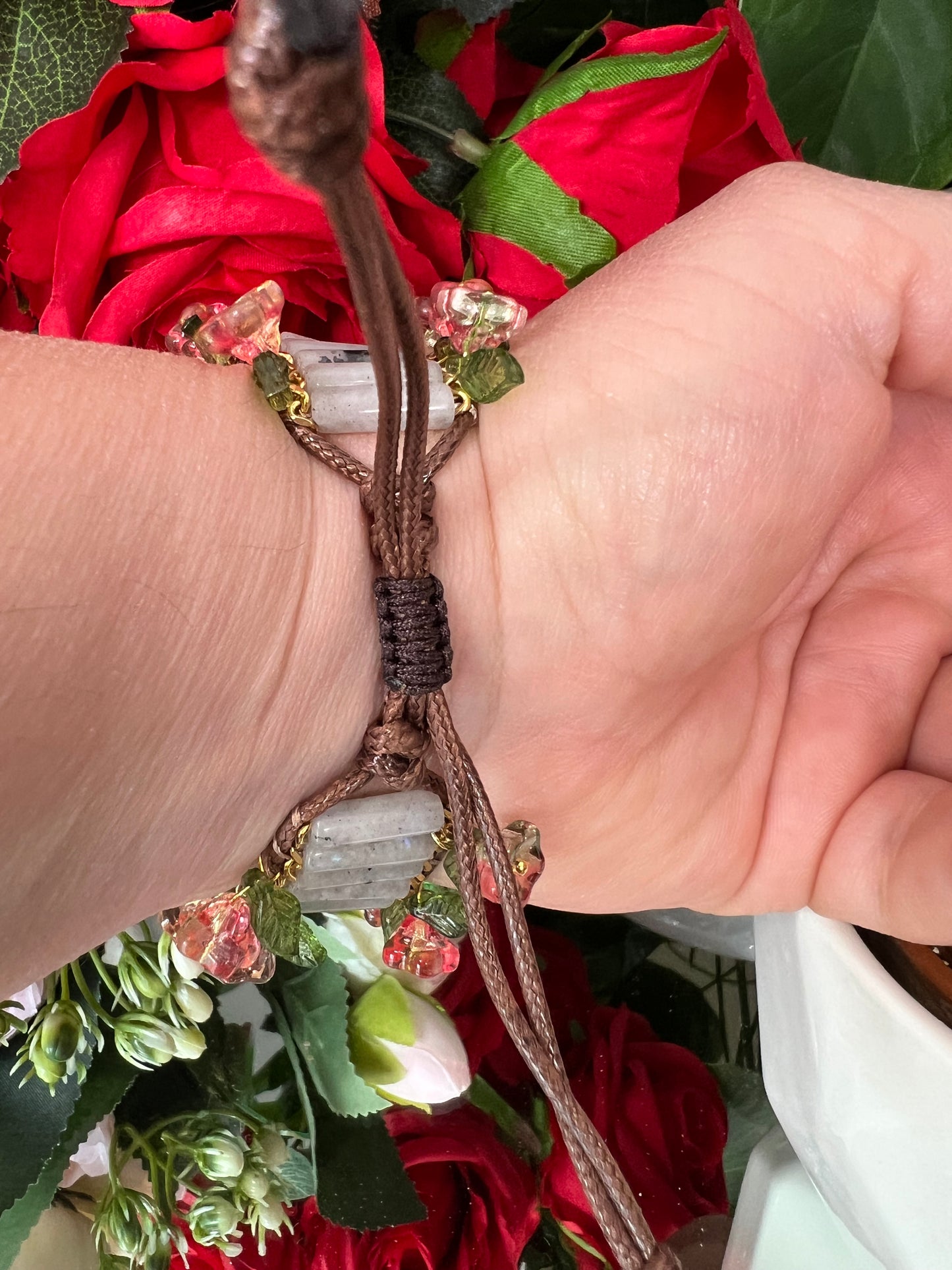 Intuition  - bracelet Apple Watch en labradorite blanche
