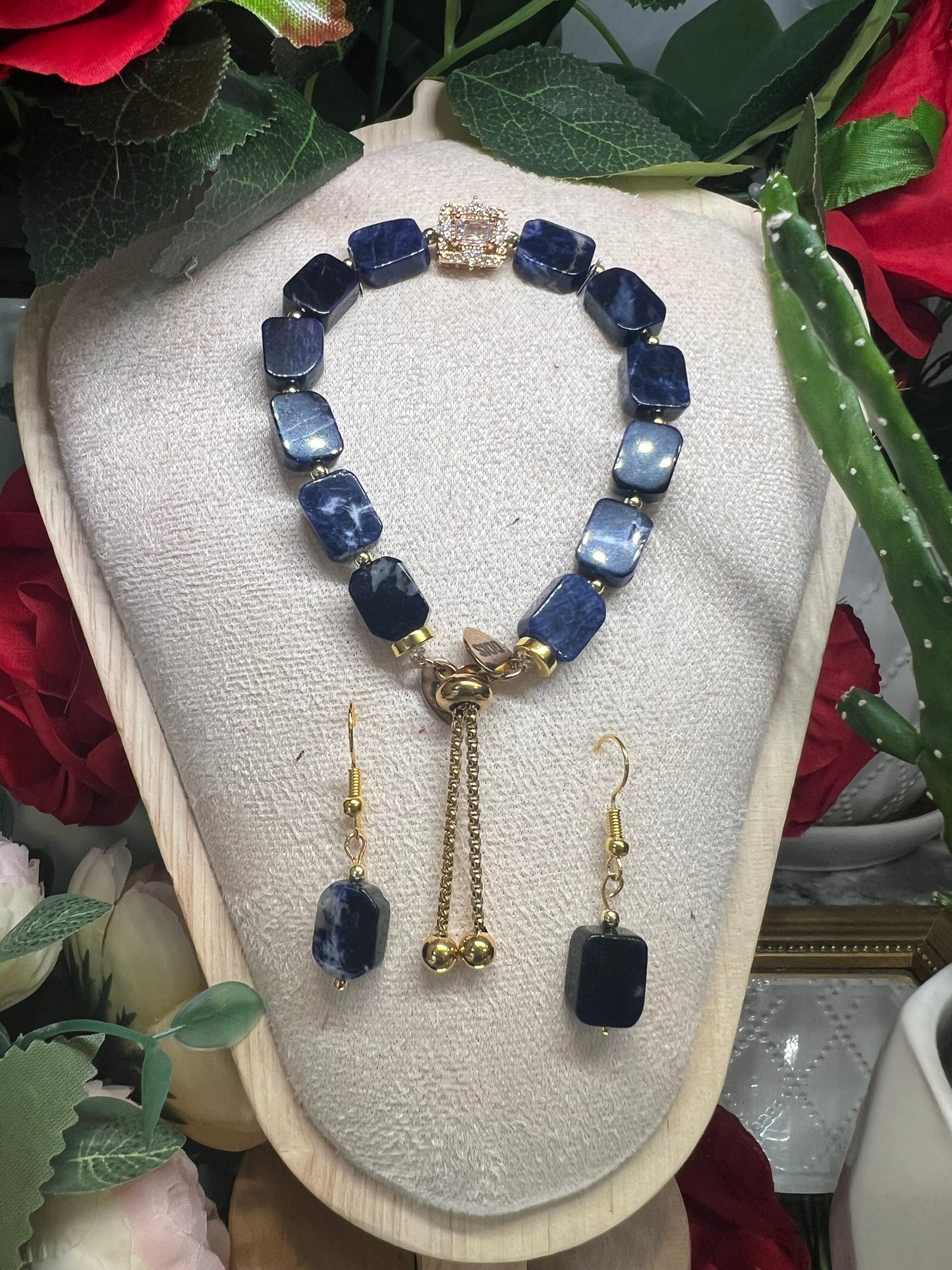 Réfléction  - bracelet en sodalite 10mm
