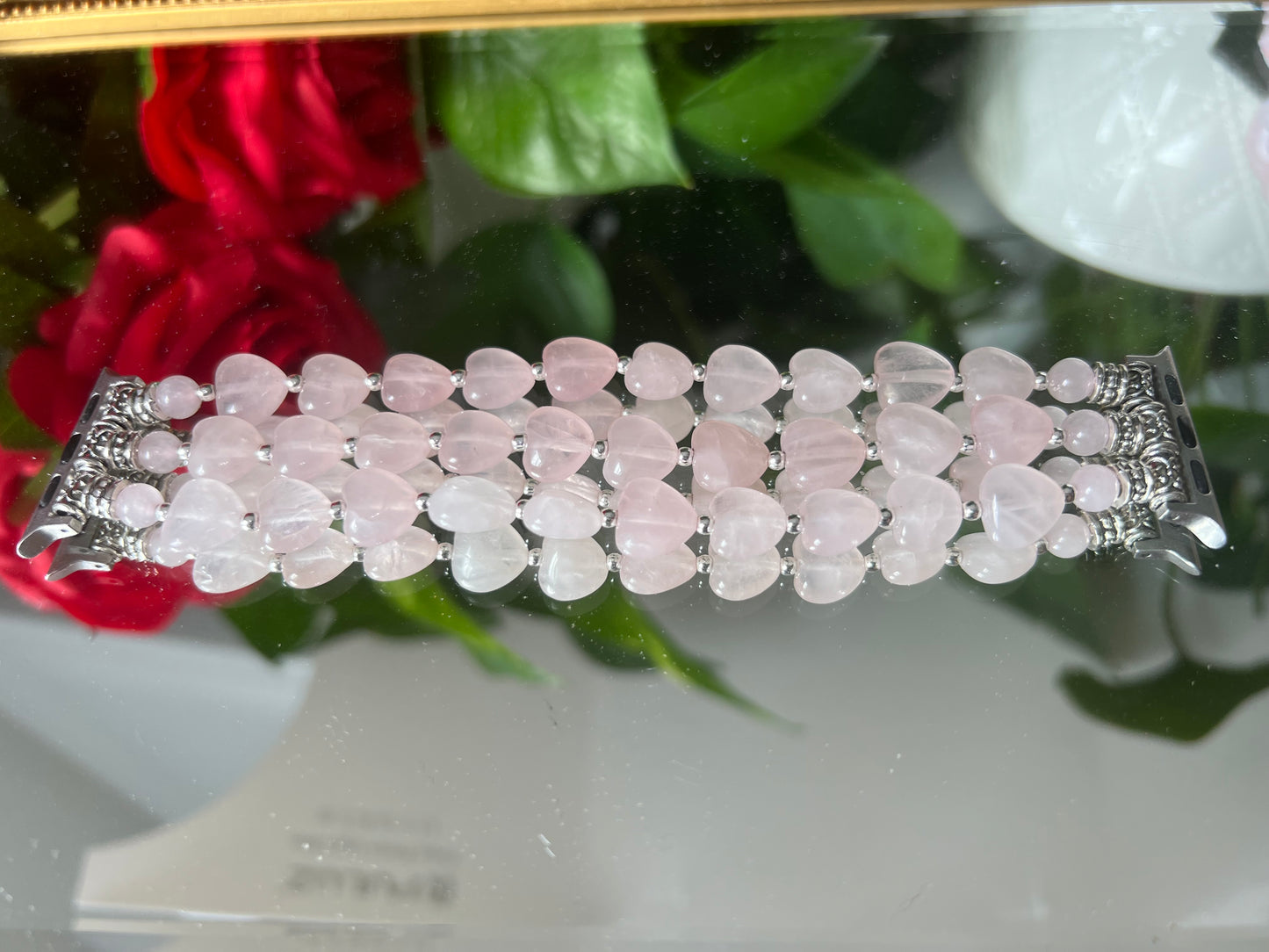 Douceur - bracelet Apple Watch en quartz coeurs 10mm