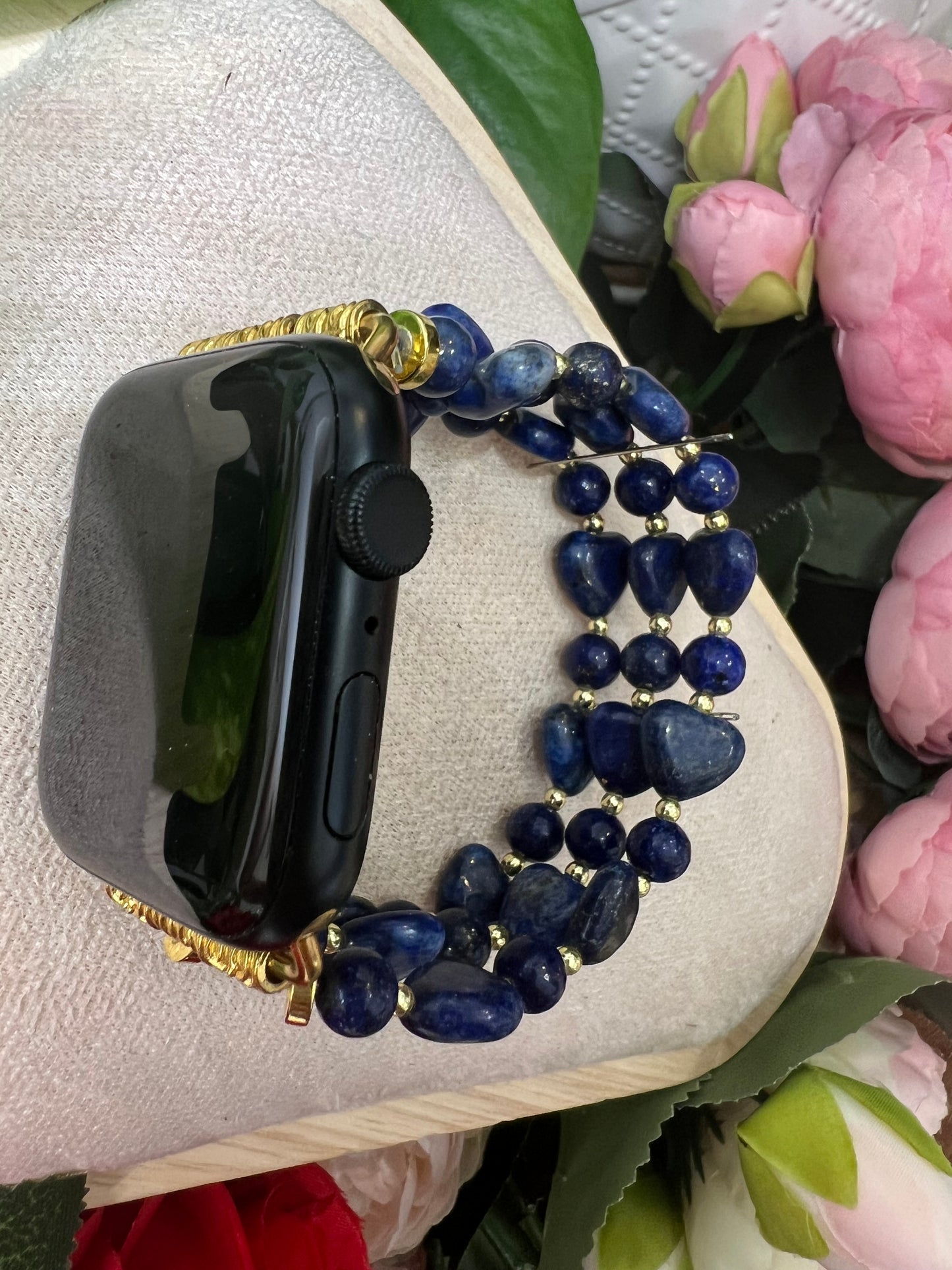 Perspicacité - bracelet Apple Watch en lapis lazuli 10mm